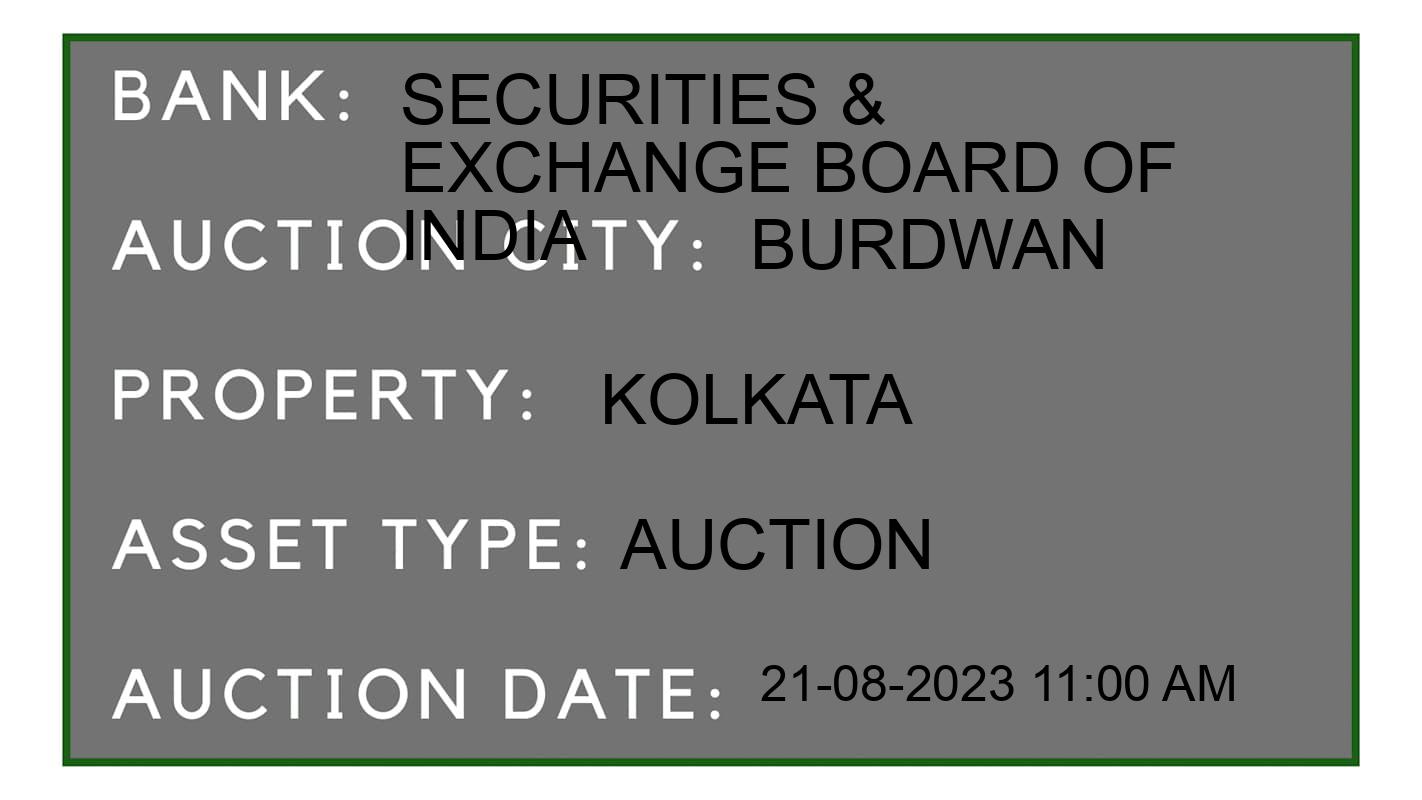 Auction Bank India - ID No: 167812 - Securities & Exchange Board of India Auction of 