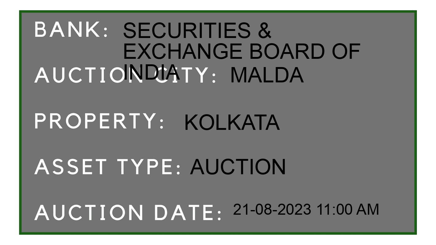Auction Bank India - ID No: 167814 - Securities & Exchange Board of India Auction of 