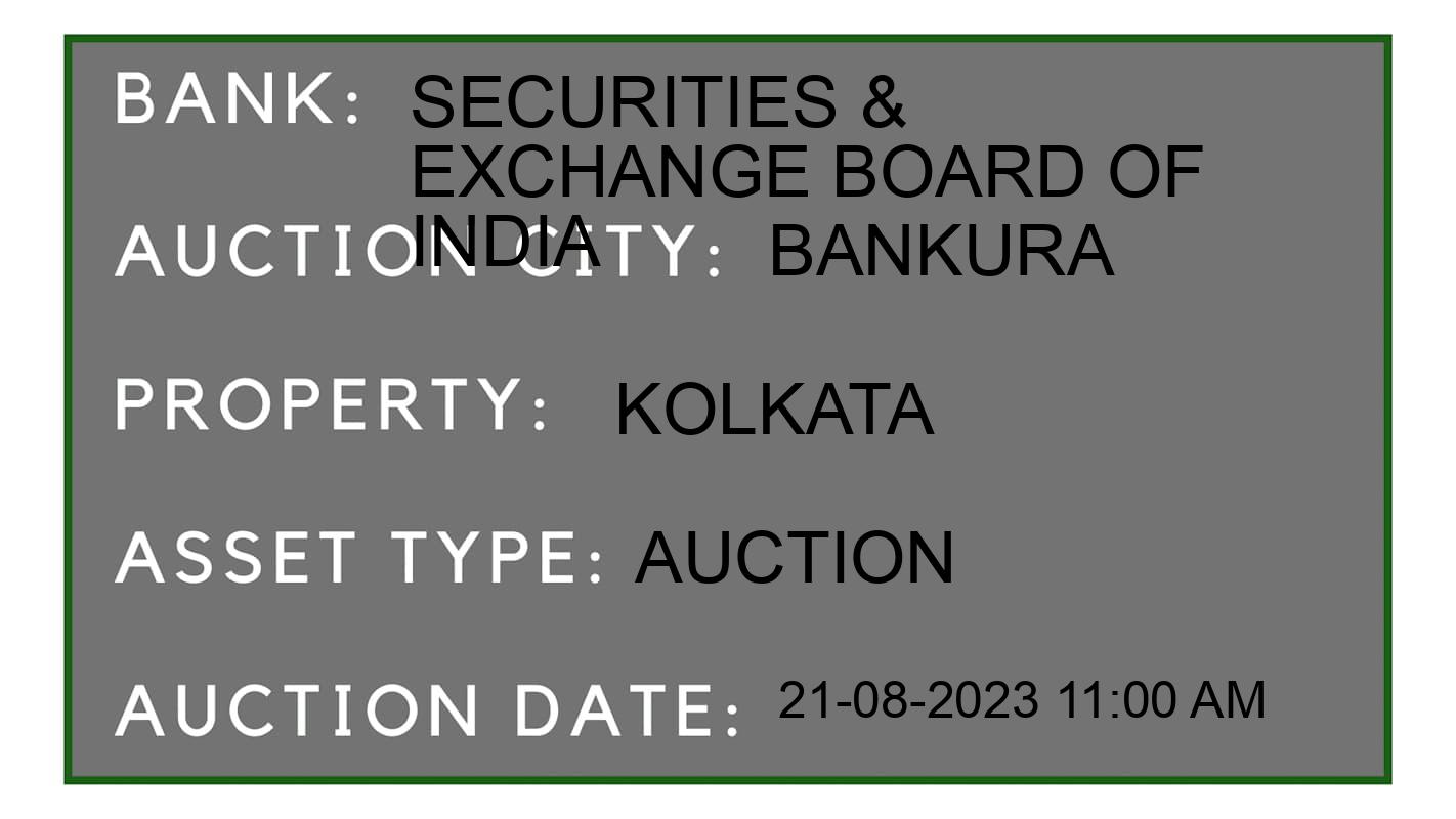 Auction Bank India - ID No: 167822 - Securities & Exchange Board of India Auction of 