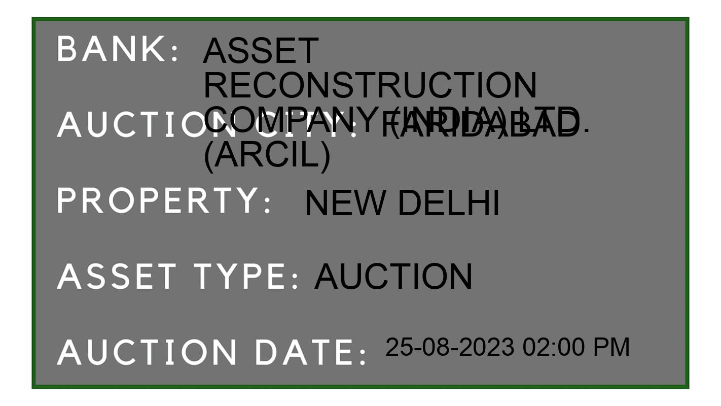 Auction Bank India - ID No: 168229 - Asset  Reconstruction Company (India) Ltd. (Arcil) Auction of 