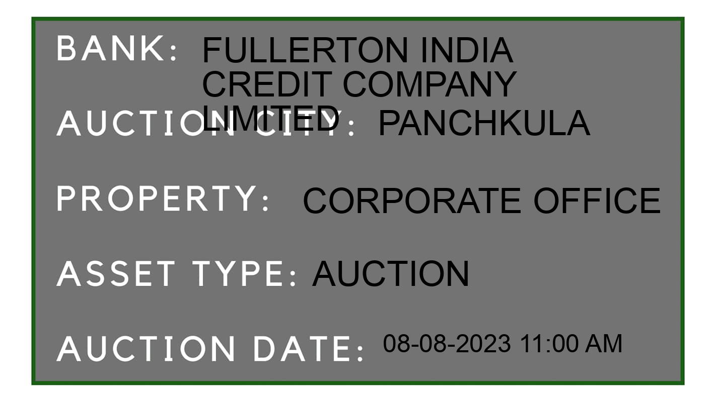 Auction Bank India - ID No: 168404 - Fullerton india credit company limited Auction of 
