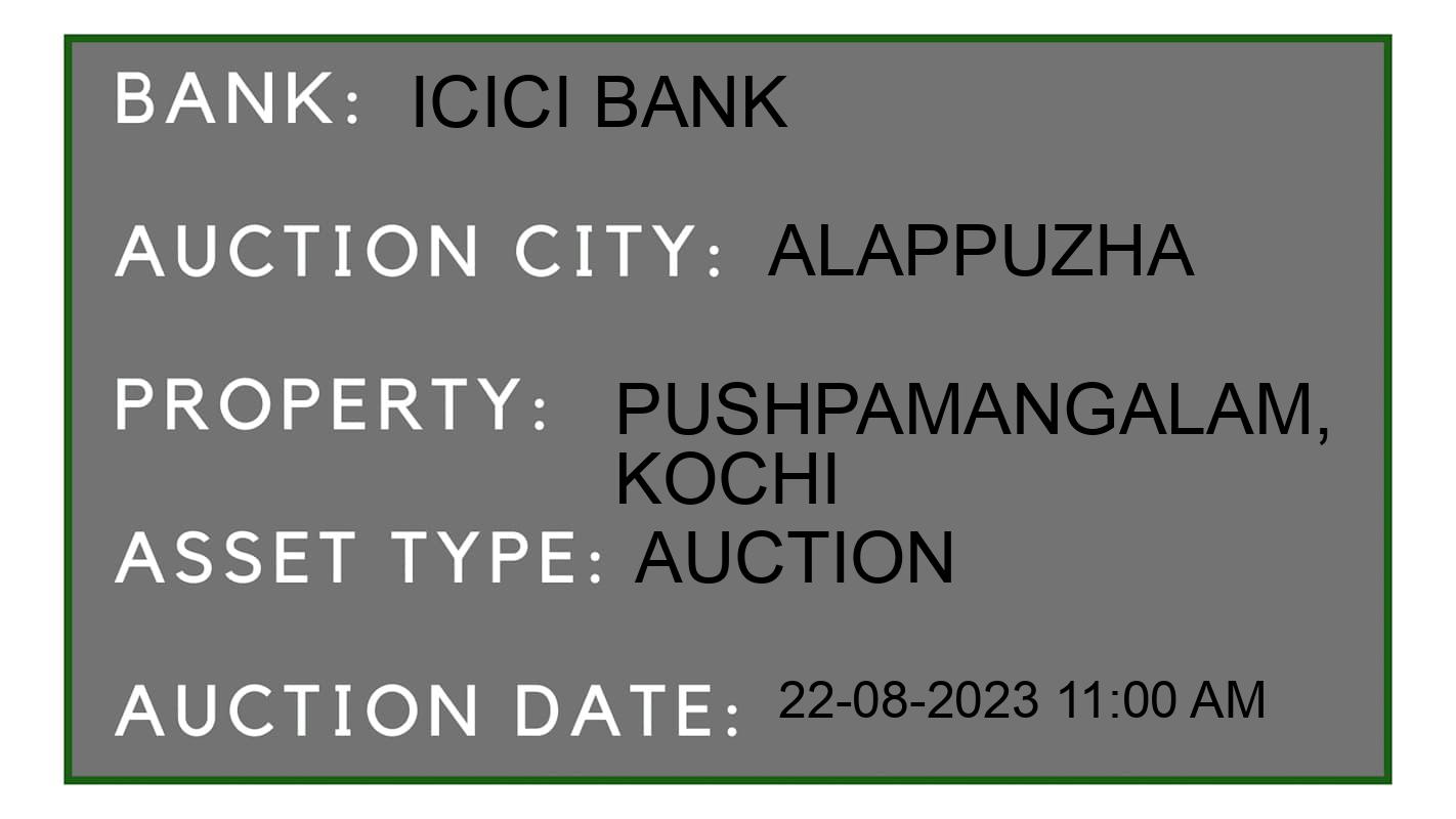 Auction Bank India - ID No: 168415 - ICICI Bank Auction of 