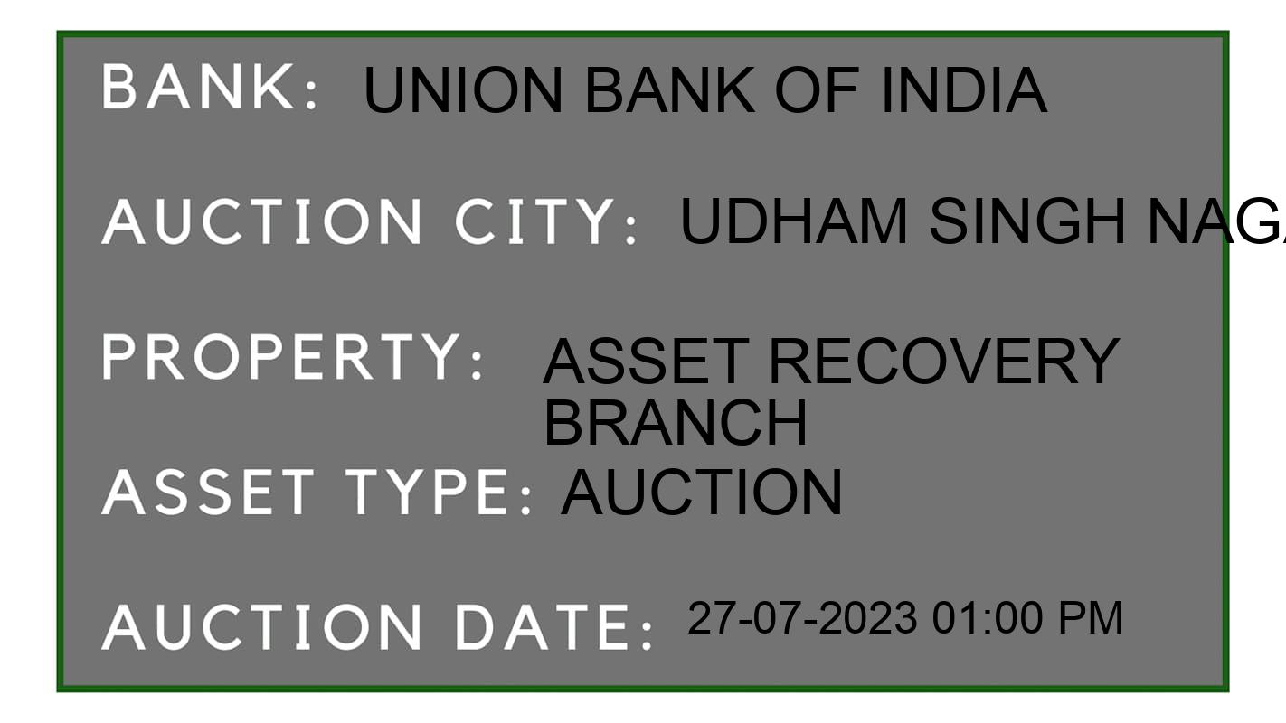 Auction Bank India - ID No: 168466 - Union Bank of India Auction of 