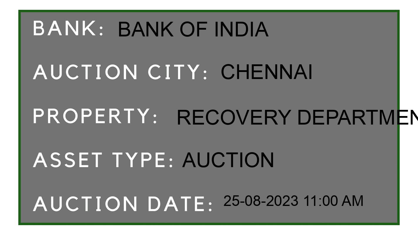 Auction Bank India - ID No: 168521 - Bank of India Auction of 