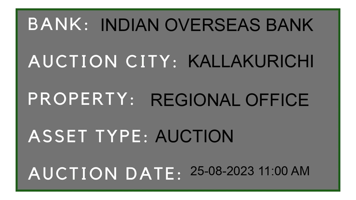 Auction Bank India - ID No: 168545 - Indian Overseas Bank Auction of 