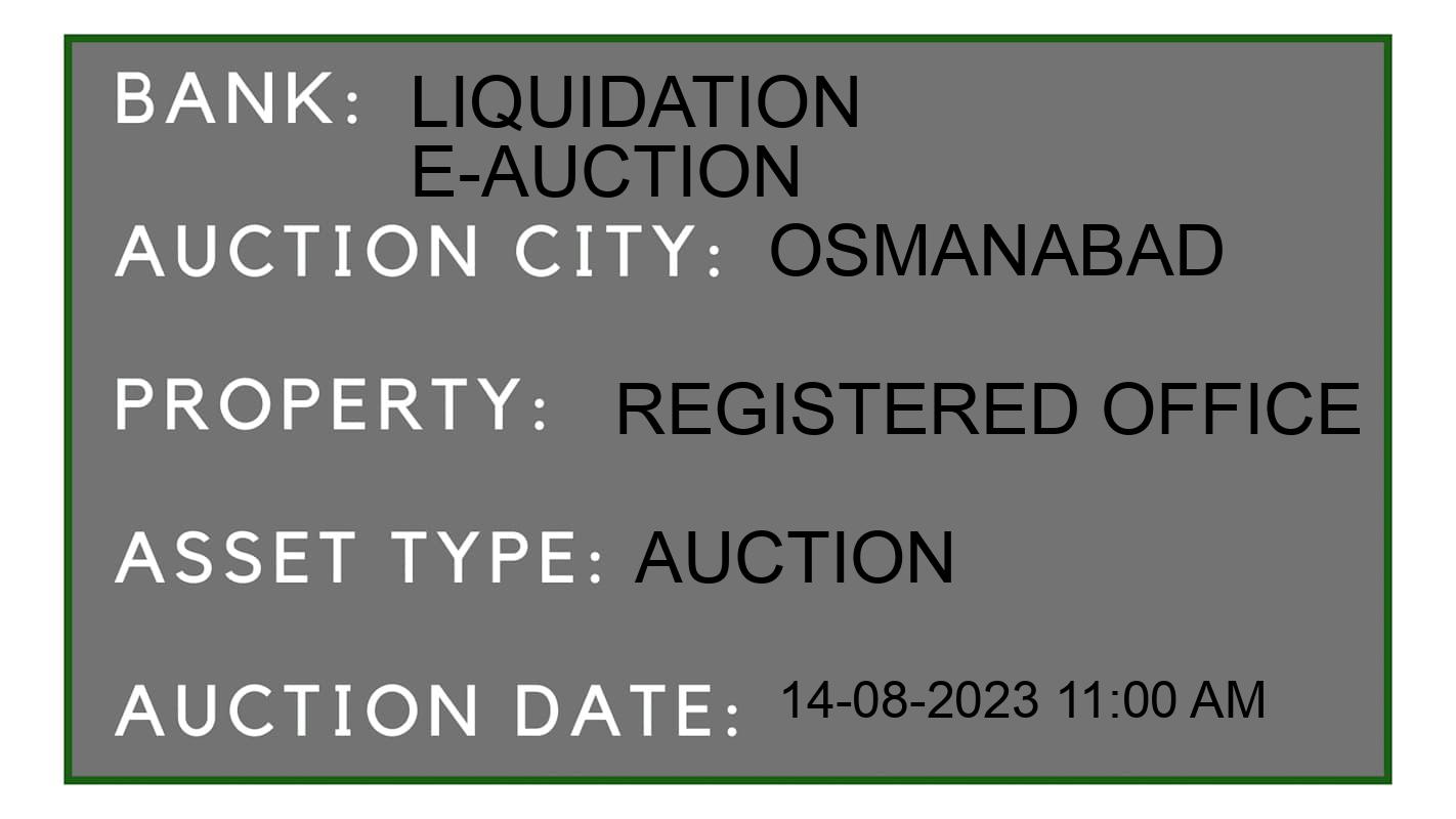 Auction Bank India - ID No: 168637 - Liquidation E-Auction Auction of 