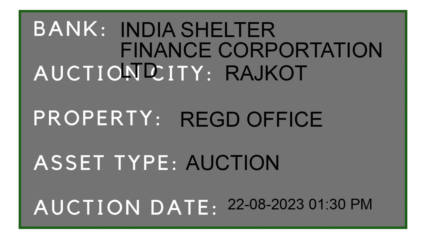 Auction Bank India - ID No: 168708 - India Shelter Finance Corportation Ltd Auction of 