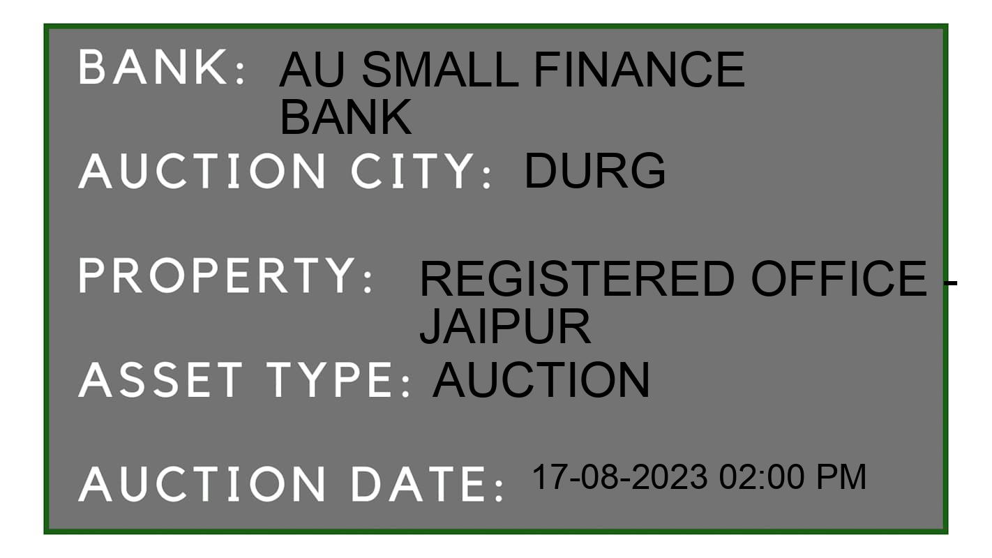 Auction Bank India - ID No: 168846 - AU Small Finance Bank Auction of 