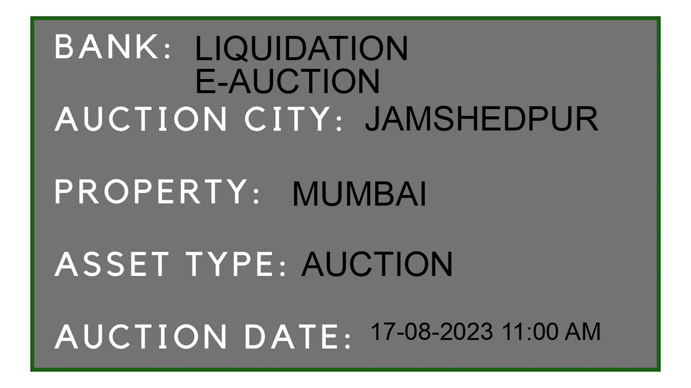 Auction Bank India - ID No: 168914 - Liquidation E-Auction Auction of 