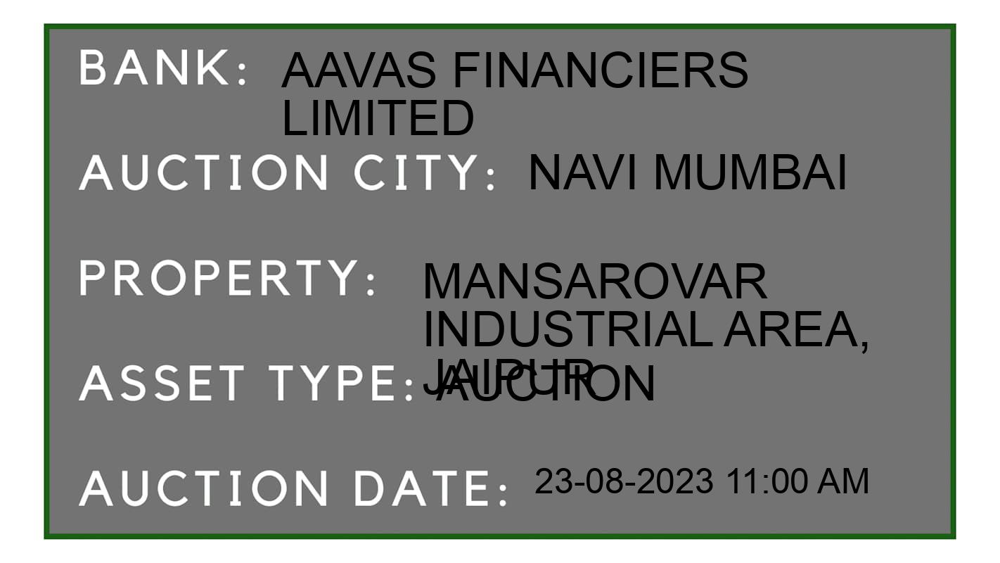Auction Bank India - ID No: 169313 - Aavas Financiers Limited Auction of 