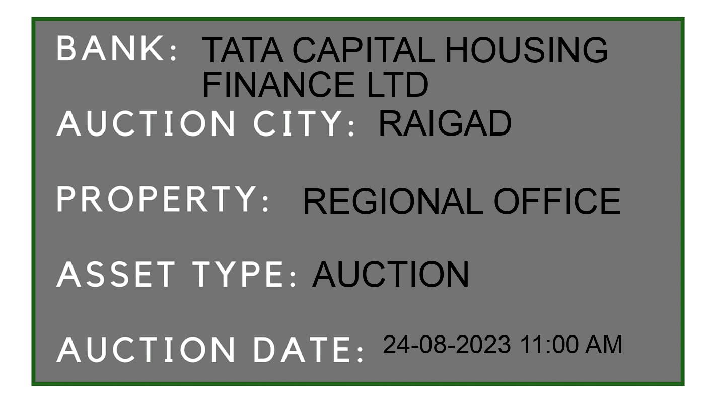 Auction Bank India - ID No: 169387 - Tata Capital Housing Finance Ltd Auction of 