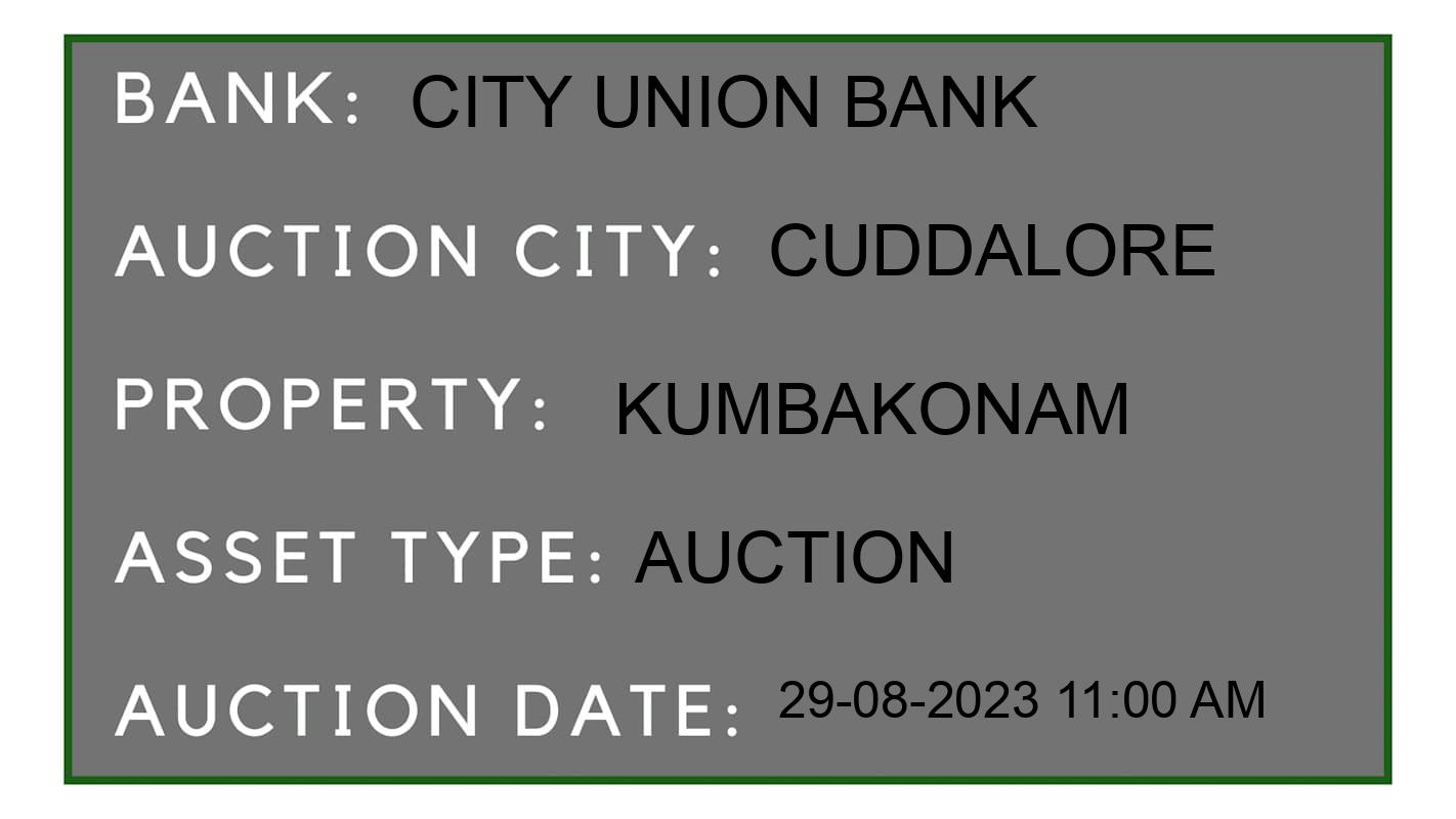 Auction Bank India - ID No: 170179 - City Union Bank Auction of 