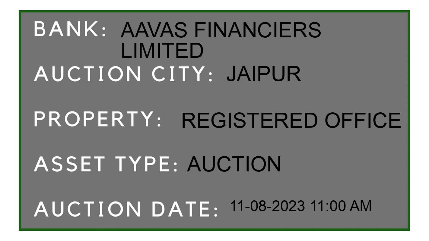 Auction Bank India - ID No: 170181 - Aavas Financiers Limited Auction of 