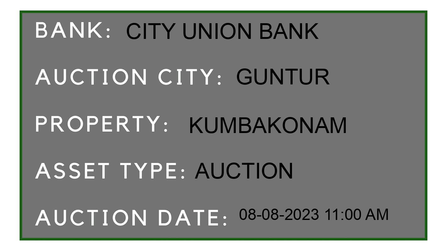 Auction Bank India - ID No: 170293 - City Union Bank Auction of 