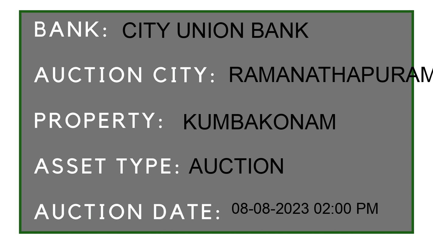 Auction Bank India - ID No: 170378 - City Union Bank Auction of 