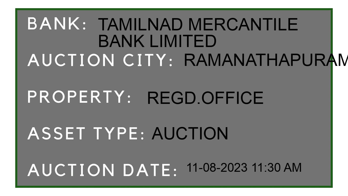 Auction Bank India - ID No: 170384 - Tamilnad Mercantile Bank Limited Auction of 