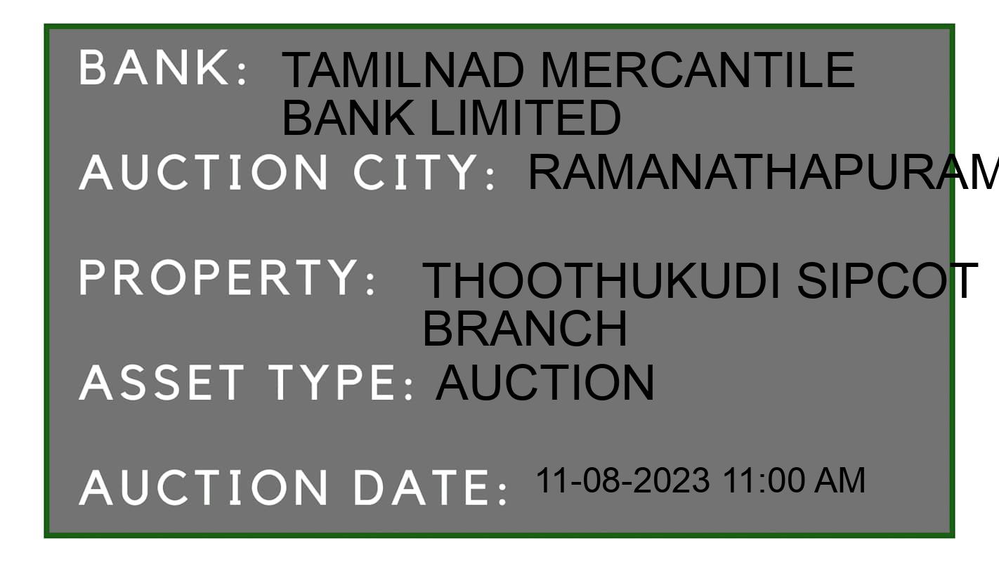 Auction Bank India - ID No: 170523 - Tamilnad Mercantile Bank Limited Auction of 