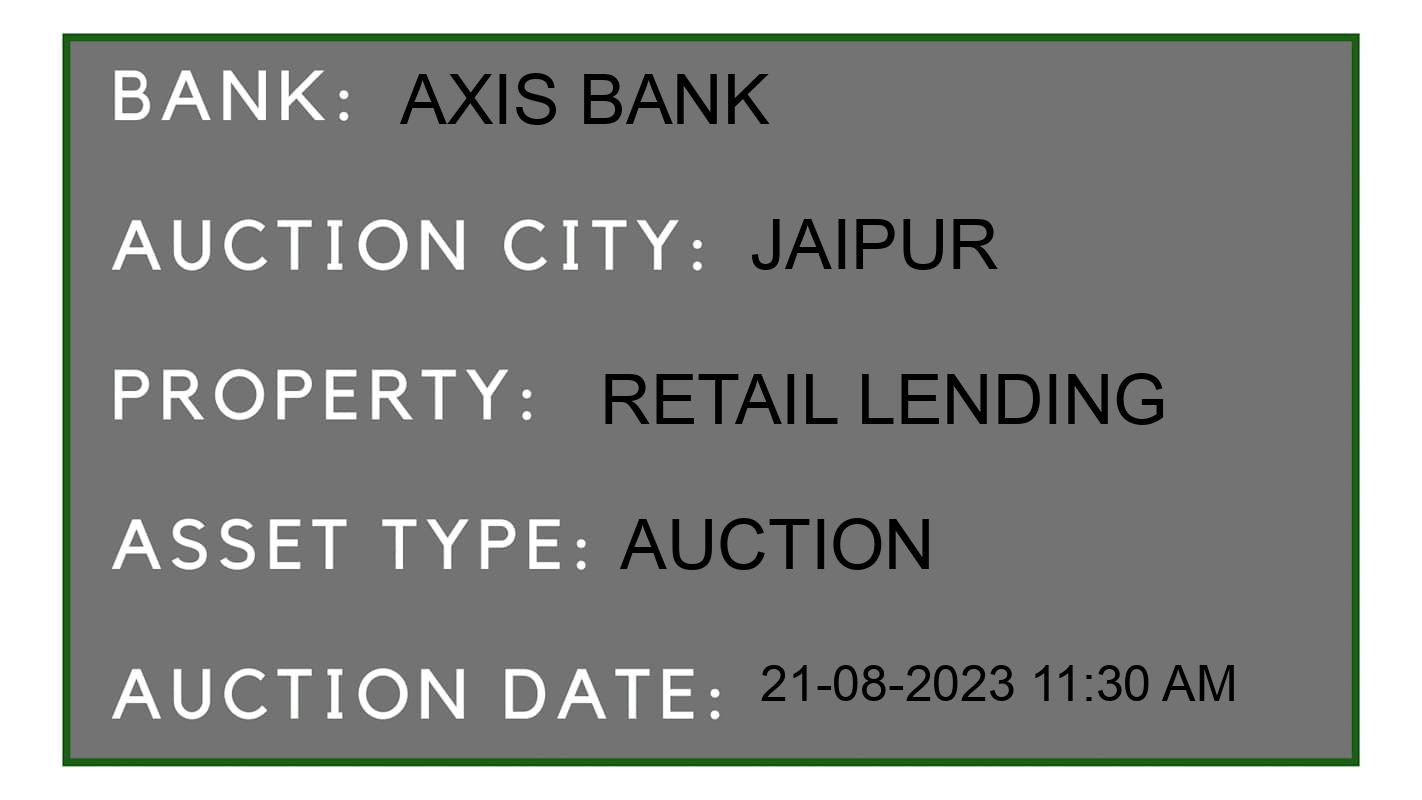 Auction Bank India - ID No: 171814 - Axis Bank Auction of 