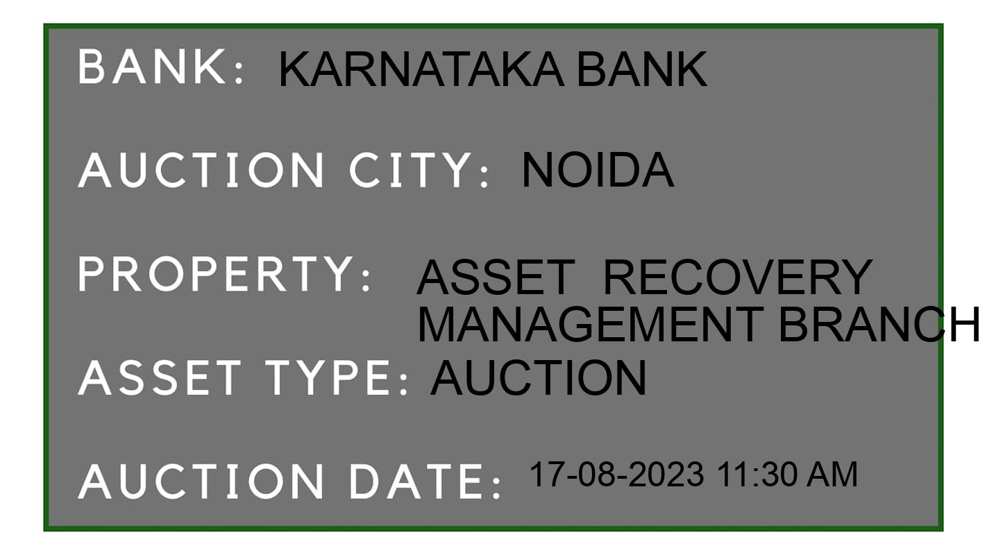 Auction Bank India - ID No: 172088 - Karnataka Bank Auction of 