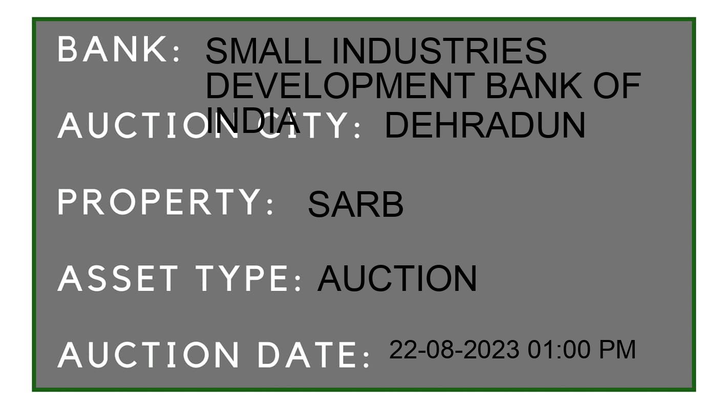 Auction Bank India - ID No: 172130 - Small Industries Development Bank of India Auction of 