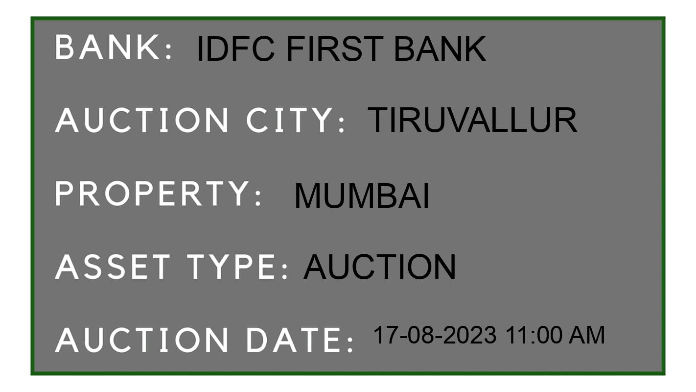 Auction Bank India - ID No: 172889 - IDFC First Bank Auction of 