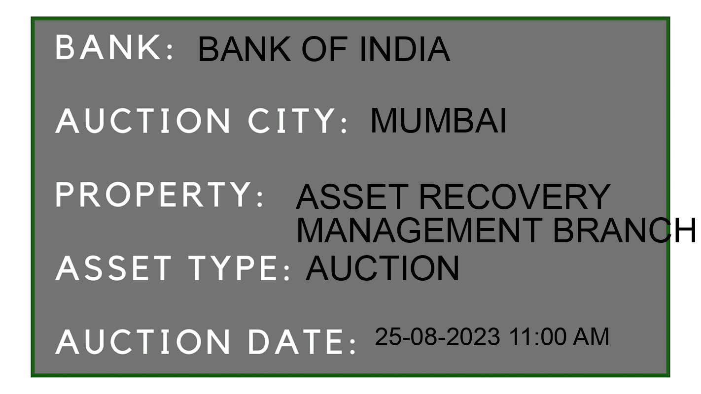 Auction Bank India - ID No: 173382 - Bank of India Auction of 