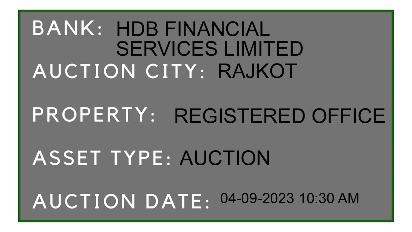 Auction Bank India - ID No: 173664 - HDB Financial Services Limited Auction of 