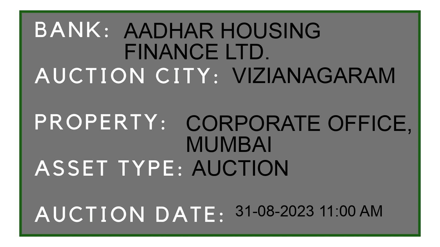 Auction Bank India - ID No: 174184 - Aadhar Housing Finance Ltd. Auction of 