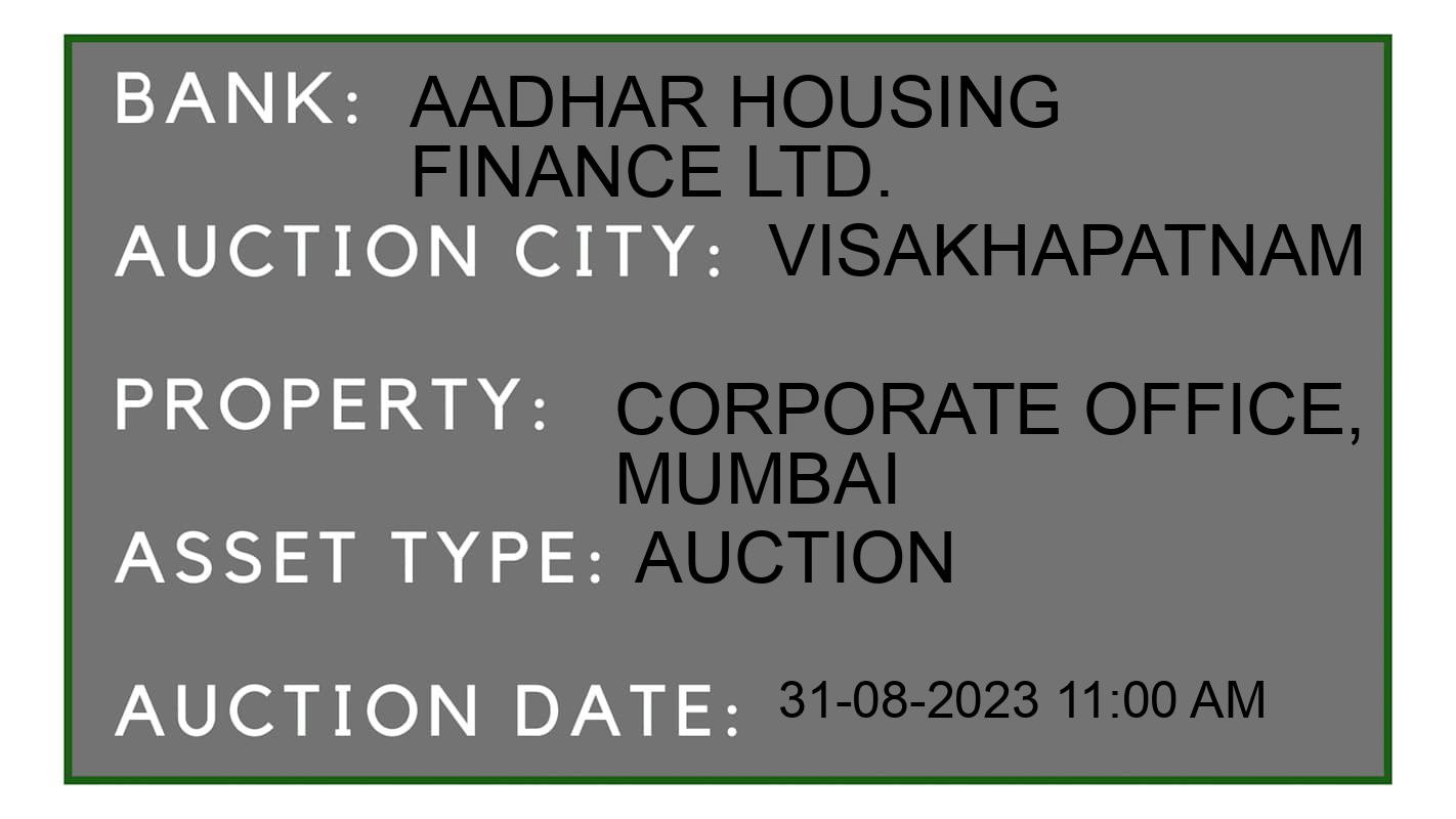 Auction Bank India - ID No: 174190 - Aadhar Housing Finance Ltd. Auction of 
