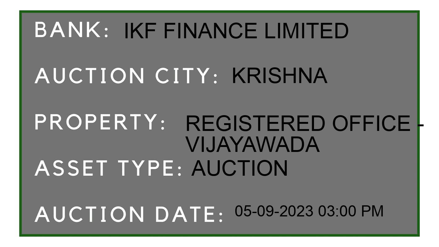 Auction Bank India - ID No: 174298 - IKF Finance Limited Auction of 