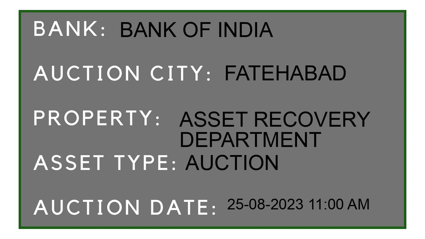 Auction Bank India - ID No: 174568 - Bank of India Auction of 