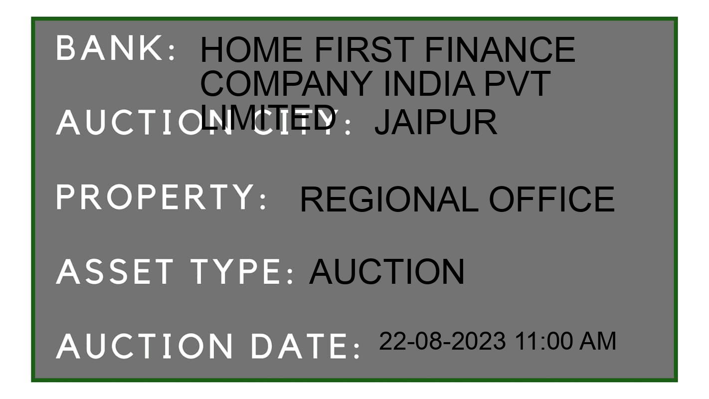 Auction Bank India - ID No: 174660 - Home First Finance Company India Pvt Limited Auction of 