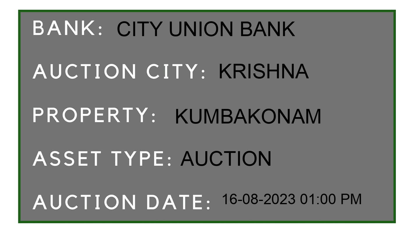 Auction Bank India - ID No: 174729 - City Union Bank Auction of 