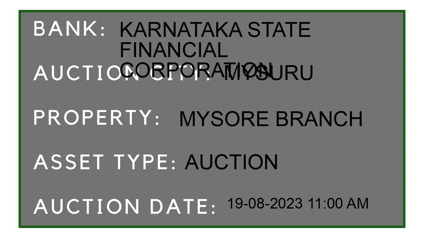 Auction Bank India - ID No: 174844 - Karnataka State Financial Corporation Auction of 