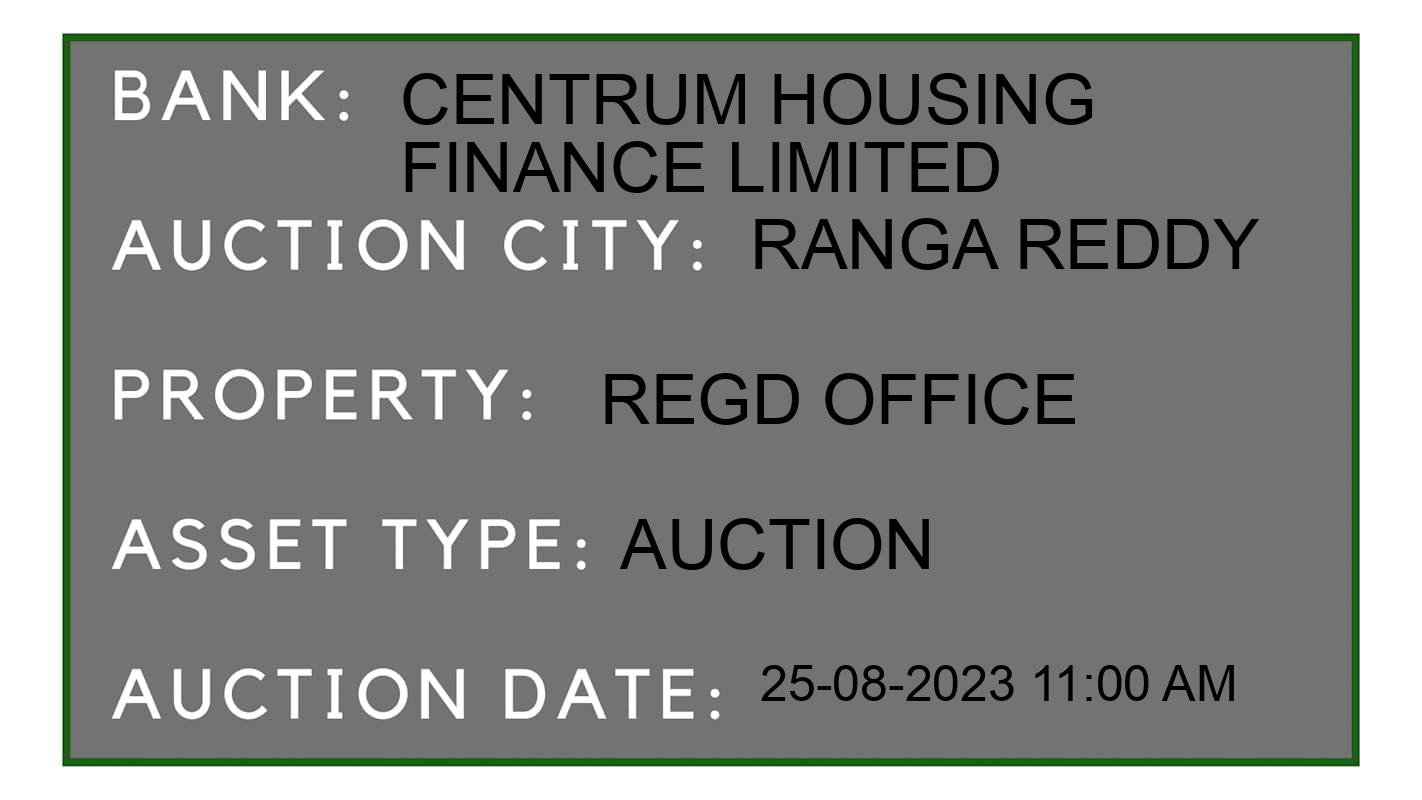 Auction Bank India - ID No: 175012 - Centrum Housing Finance Limited Auction of 