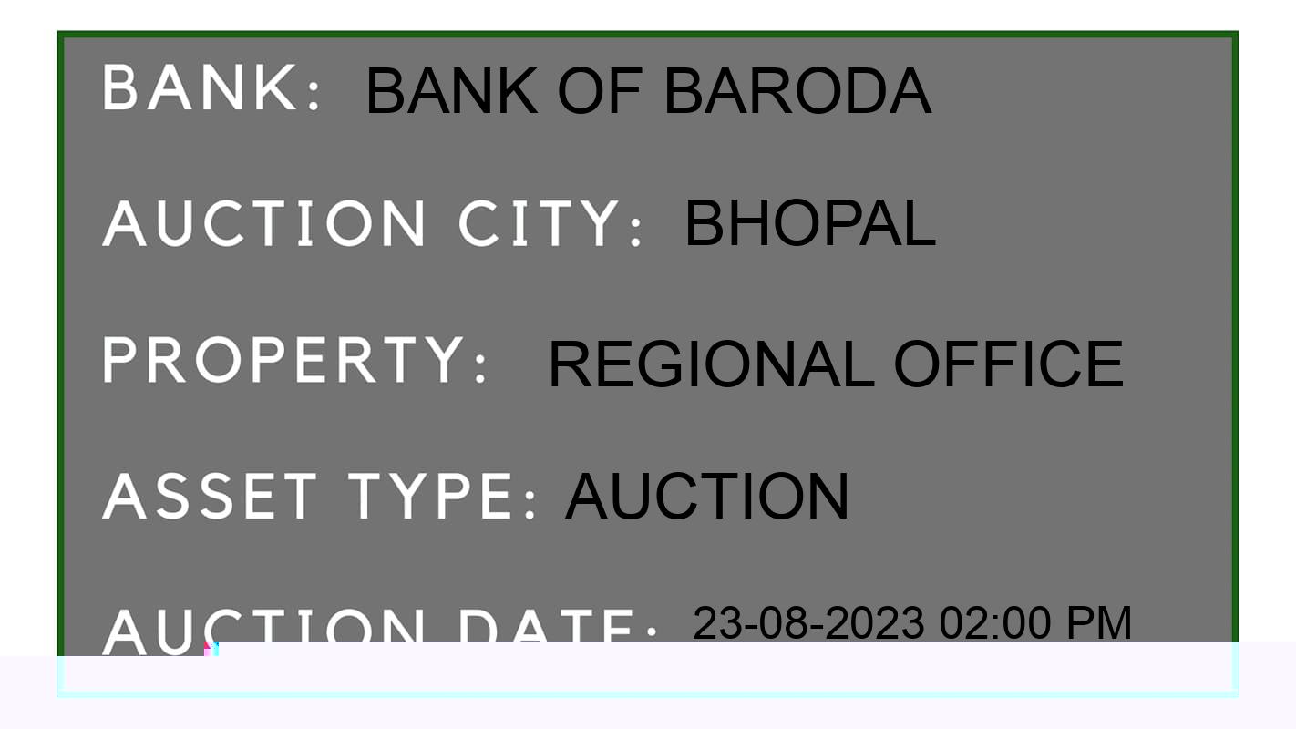 Auction Bank India - ID No: 175192 - Bank of Baroda Auction of Bank of Baroda Auctions for Plot in Huzur, Bhopal