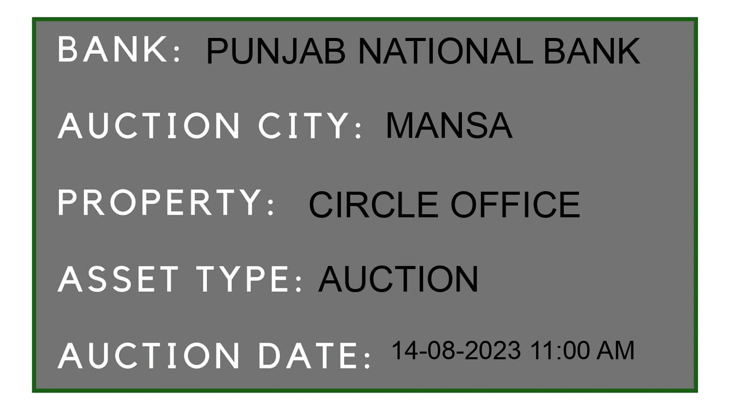 Auction Bank India - ID No: 175577 - Punjab National Bank Auction of Punjab National Bank Auctions for Plot in Jawaharke Road, Mansa
