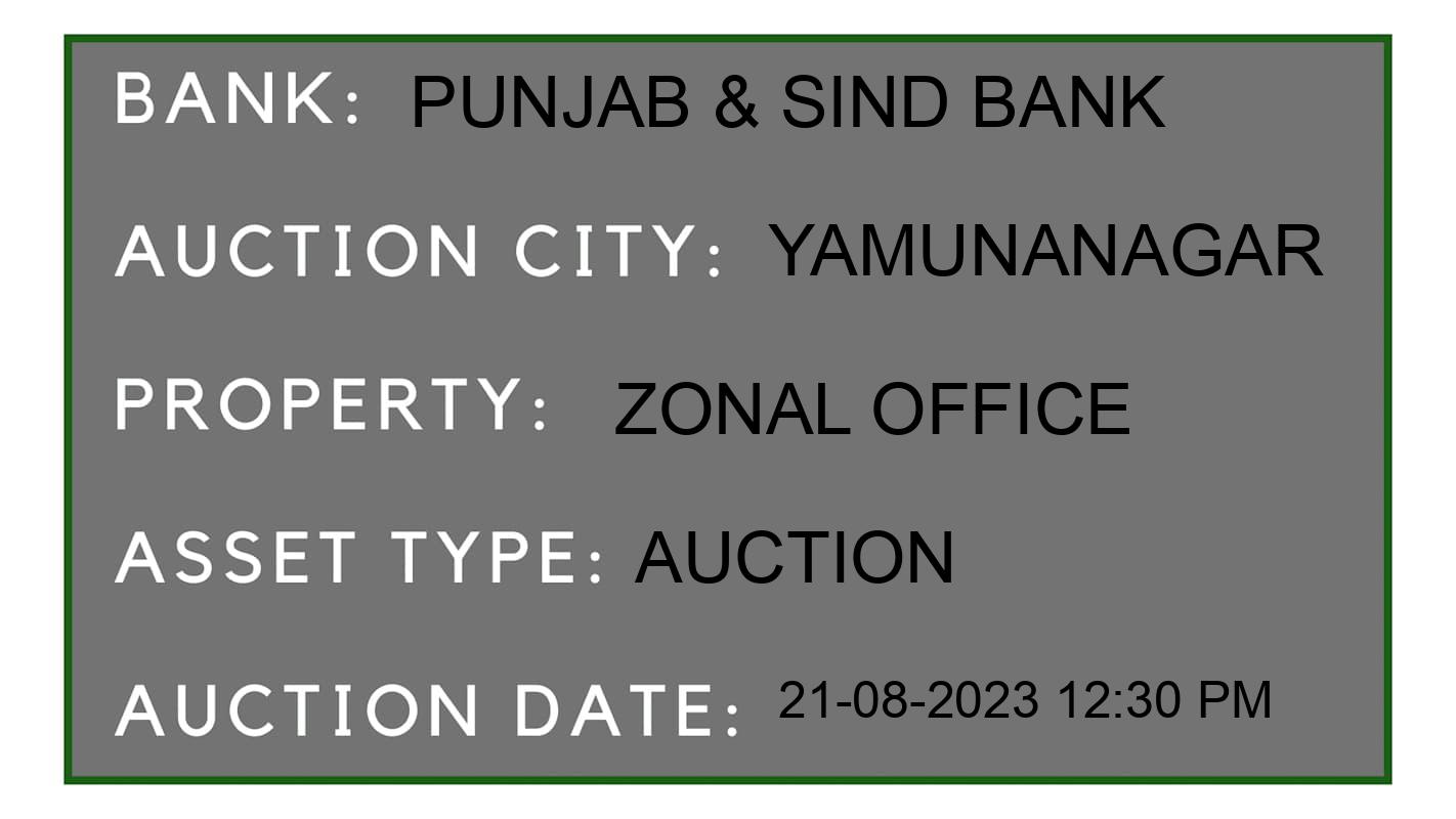 Auction Bank India - ID No: 175712 - Punjab & Sind Bank Auction of Punjab & Sind Bank Auctions for Plot in Jagadhri, Yamunanagar