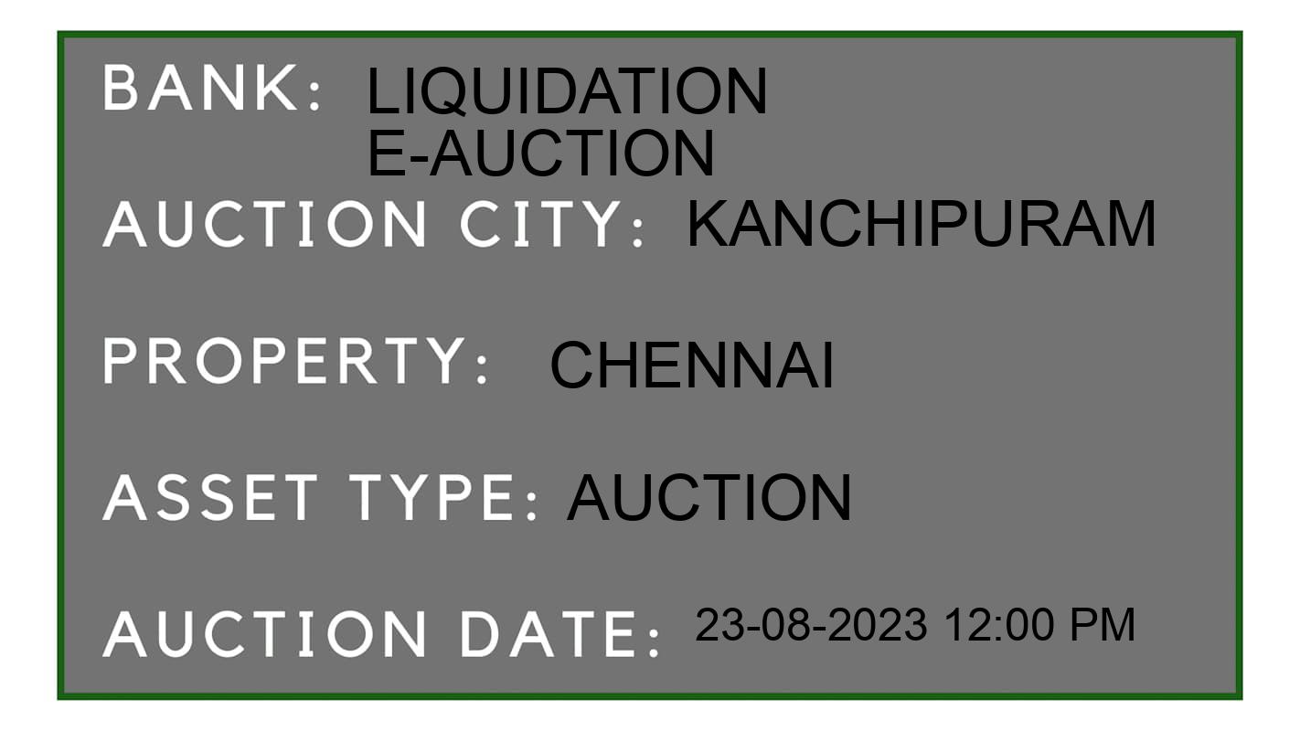 Auction Bank India - ID No: 175784 - Liquidation E-Auction Auction of Liquidation E-Auction Auctions for Plot in Sholinganallur, Kanchipuram