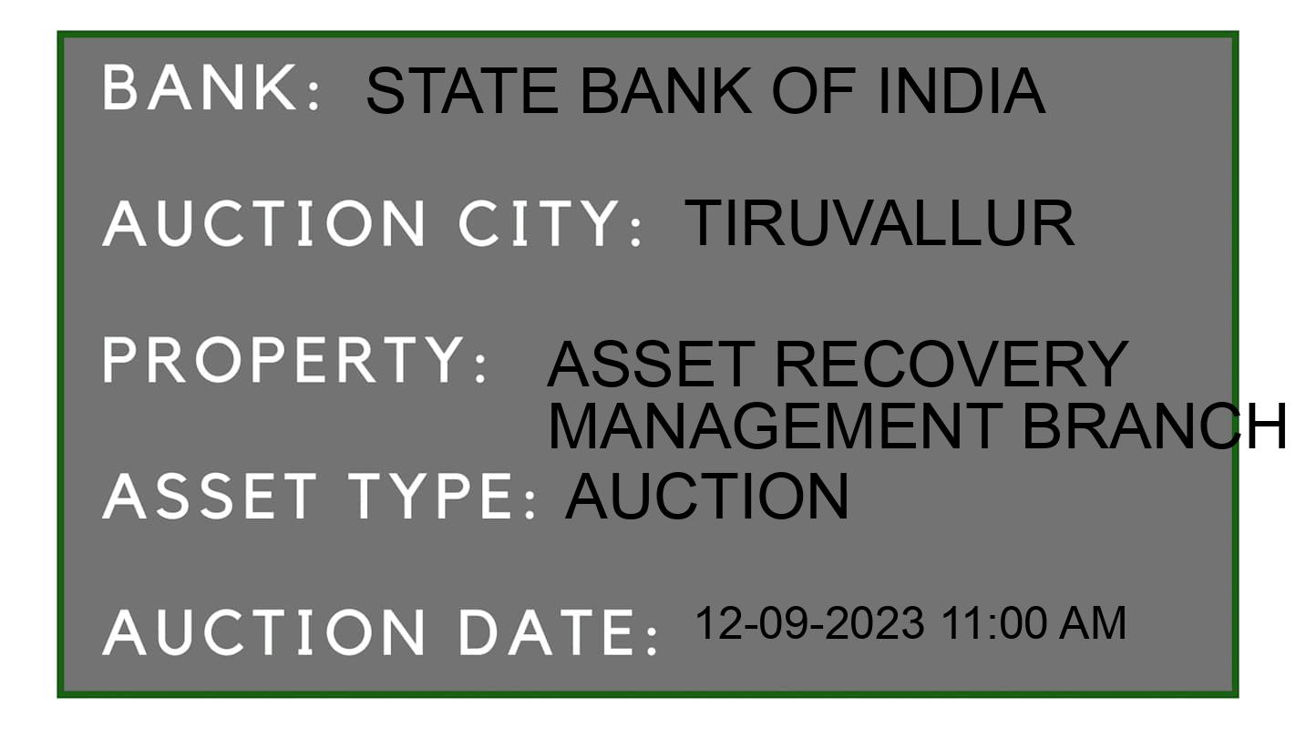 Auction Bank India - ID No: 175896 - State Bank of India Auction of State Bank of India Auctions for Plot in Ambattur Taluk, Tiruvallur