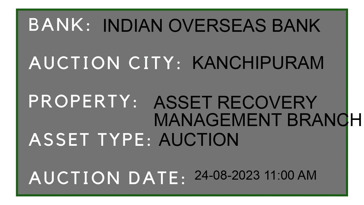 Auction Bank India - ID No: 176656 - Indian Overseas Bank Auction of Indian Overseas Bank Auctions for Plot in Chengalpattu Taluk, Kanchipuram