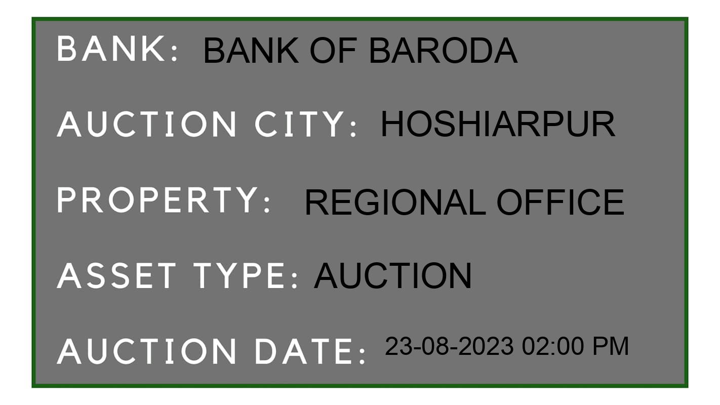 Auction Bank India - ID No: 176703 - Bank of Baroda Auction of Bank of Baroda Auctions for Commercial Shop in Hoshiarpur, Hoshiarpur