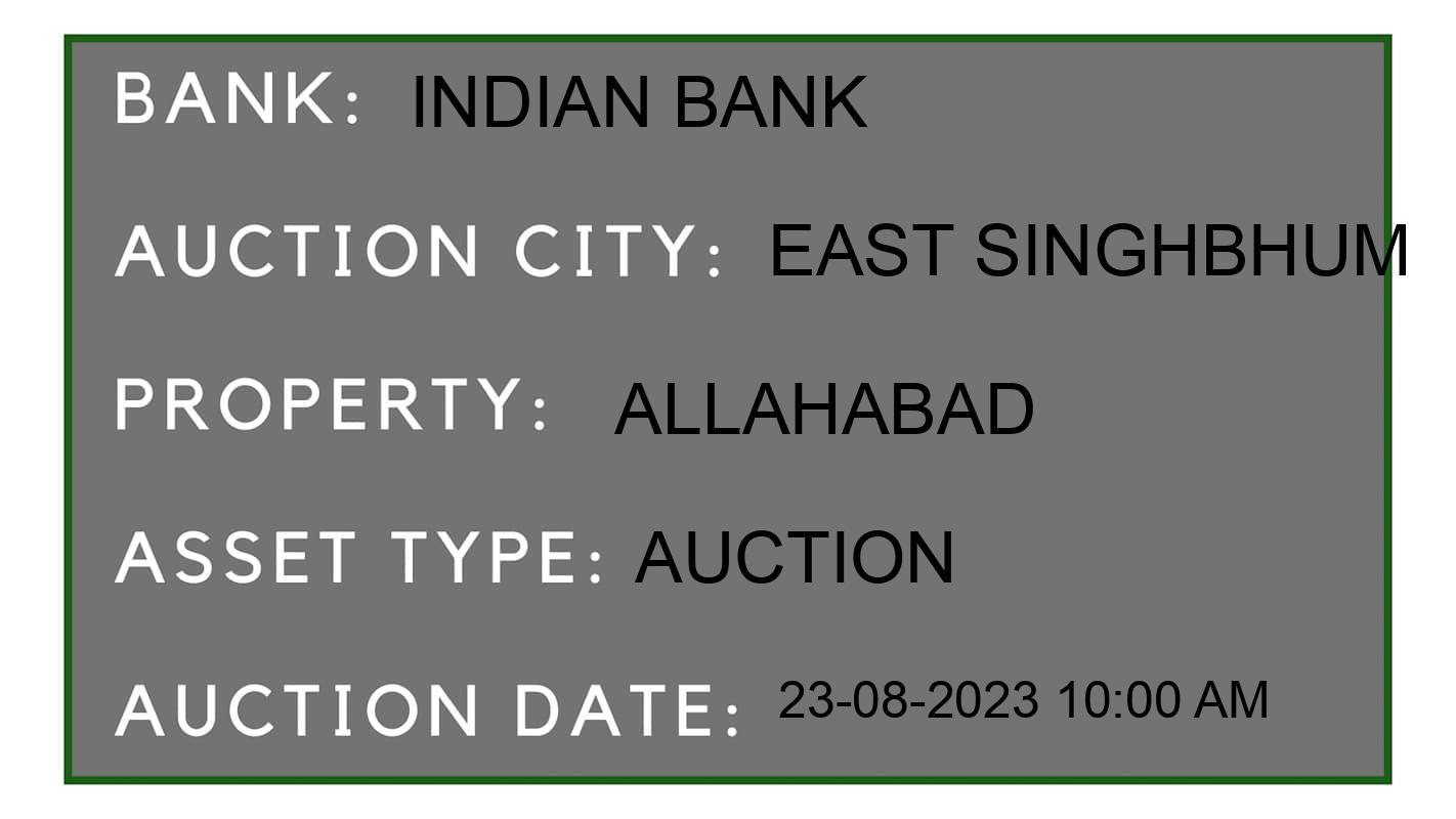 Auction Bank India - ID No: 176776 - Indian Bank Auction of Indian Bank Auctions for Plot in Jamshedpur, East Singhbhum
