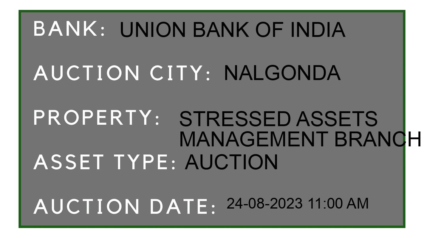 Auction Bank India - ID No: 176835 - Union Bank of India Auction of Union Bank of India Auctions for Factory Land & Building in Damarcherla, Nalgonda