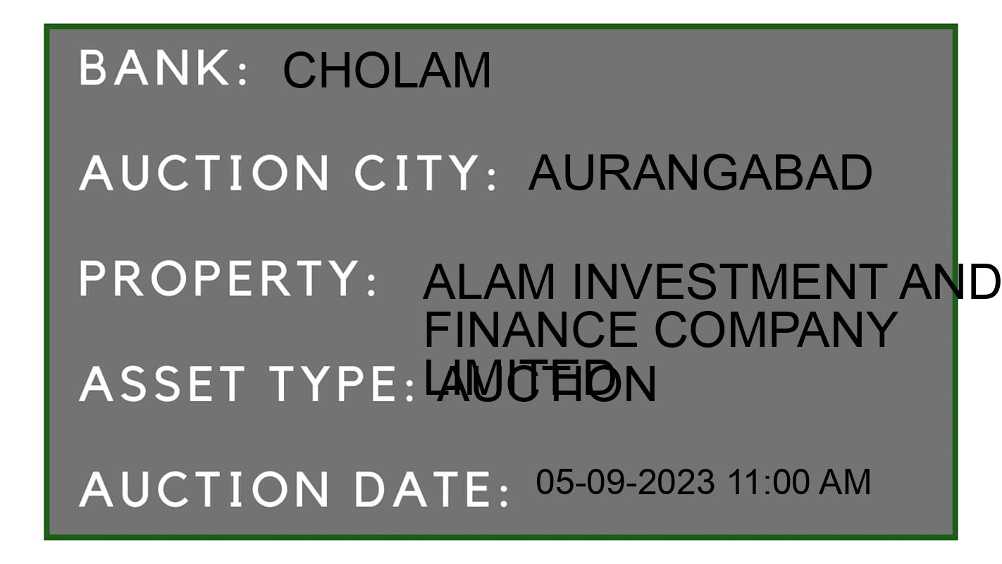 Auction Bank India - ID No: 177068 - Cholam Auction of Cholamandalam Investment And Finance Company Limited Auctions for Commercial Property in Jalna, Aurangabad