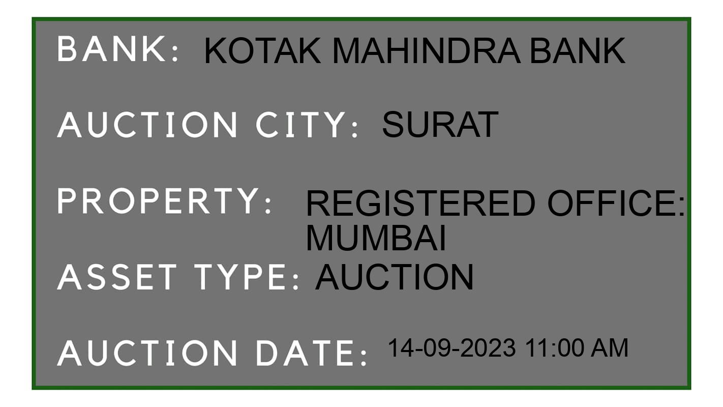 Auction Bank India - ID No: 177236 - Kotak Mahindra Bank Auction of Kotak Mahindra Bank Auctions for Commercial Shop in Surat, Surat