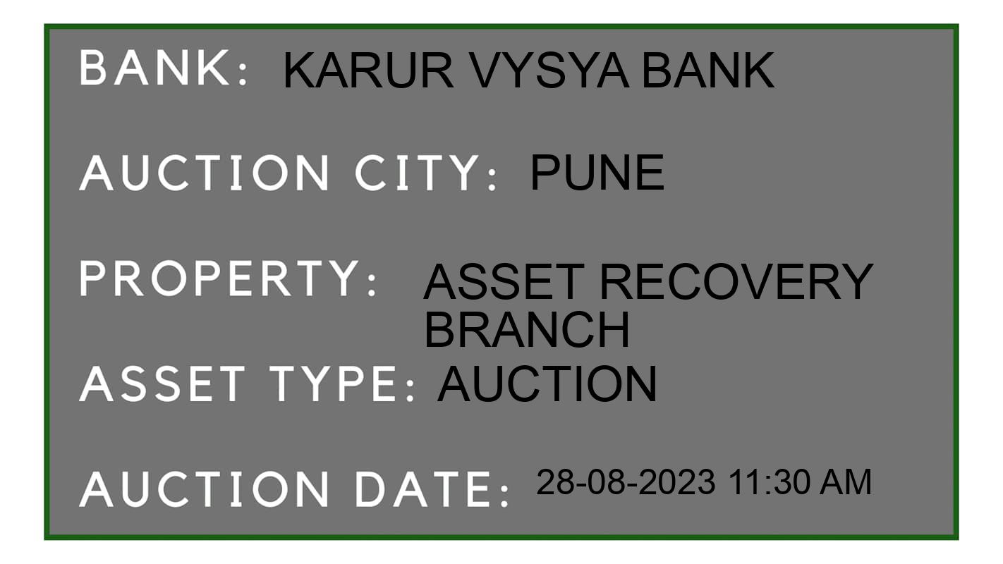 Auction Bank India - ID No: 177245 - Karur Vysya Bank Auction of Karur Vysya Bank Auctions for Residential Flat in Haveli, Pune