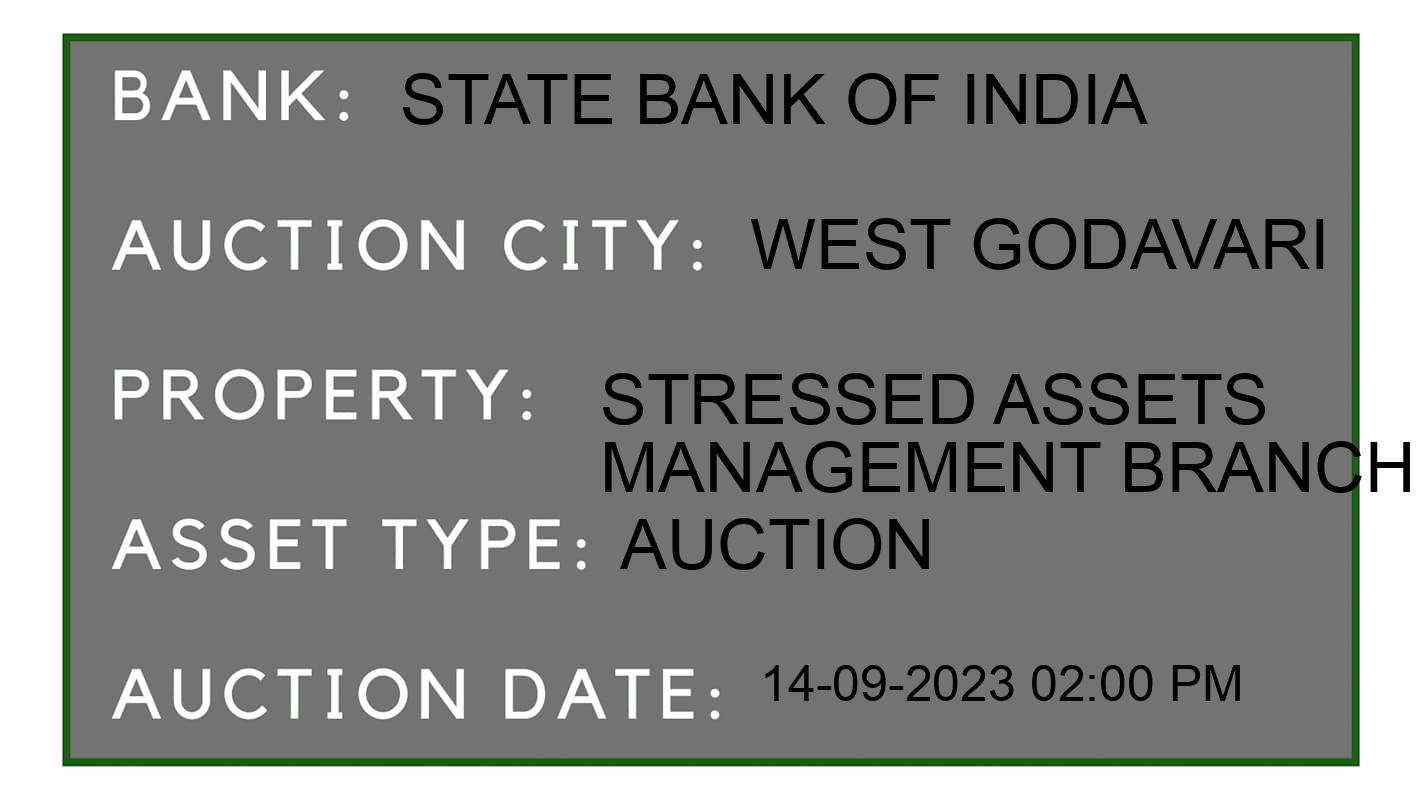 Auction Bank India - ID No: 177528 - State Bank of India Auction of State Bank of India Auctions for Industrial Land in Tadepalligudem, West Godavari