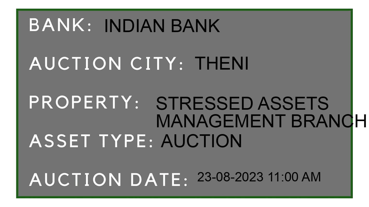Auction Bank India - ID No: 177576 - Indian Bank Auction of Indian Bank Auctions for Plot in Theni, Theni