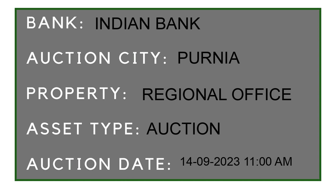 Auction Bank India - ID No: 177659 - Indian Bank Auction of Indian Bank Auctions for Plot in Purnea, Purnia